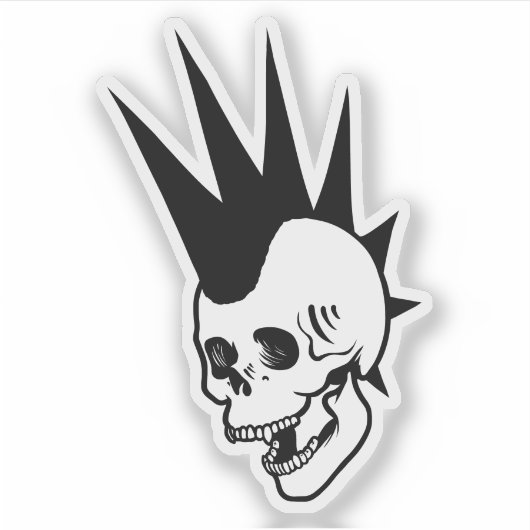  Punk schedel Sticker (Voorkant)