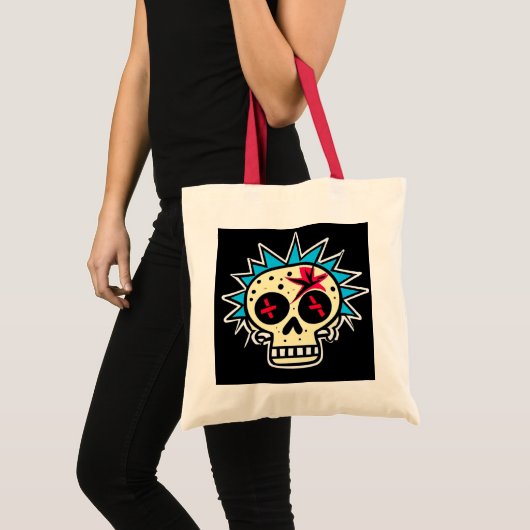'PUNK SCHEDEL' TOTE BAG (Voorkant (product))