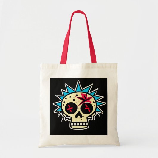 'PUNK SCHEDEL' TOTE BAG (Voorkant)