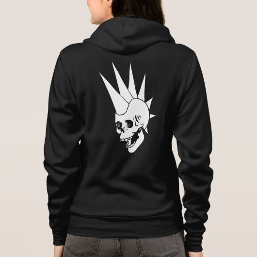  Punk schedel versie 2 Hoodie (Achterkant)