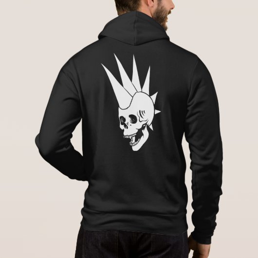  Punk schedel versie 2 Hoodie (Achterkant)