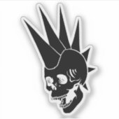  Punk schedel versie 2 Sticker (Voorkant)