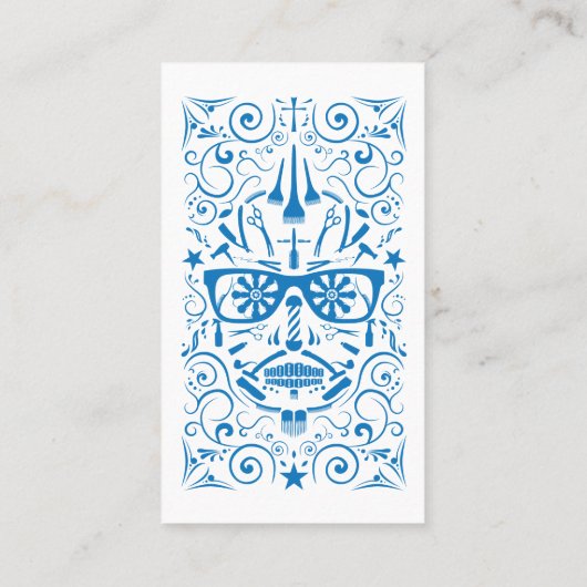 punk schedel visitekaartje (Achterkant)