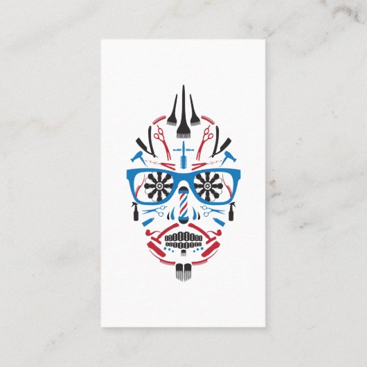 punk schedel visitekaartje (Achterkant)