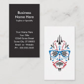 punk schedel visitekaartje (Voorkant / Achterkant)