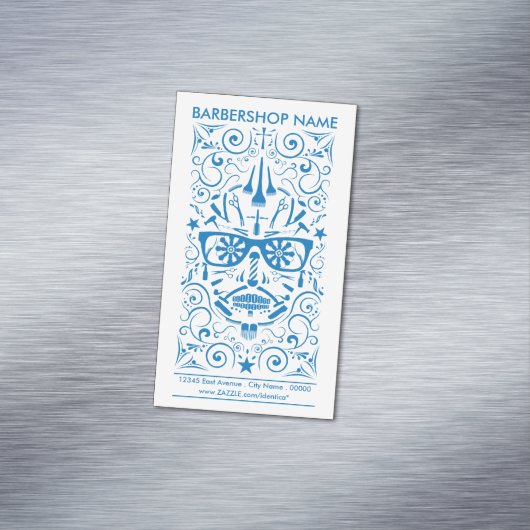 punk schedel visitekaartje magneet (Voorbeeld)