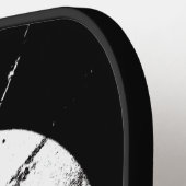 Punk schedel zwart en wit pickleball paddle (Links Detail)