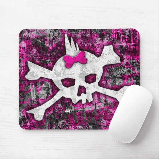 Punk schedelprinses muismat (Met muis)