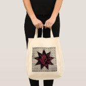 Punk schedelzak (donkerroze) tote bag (Voorkant (product))