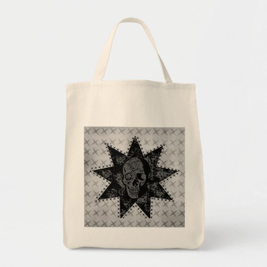 Punk schedelzak (grijs) tote bag (Voorkant)