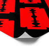 Punk Scheermesjes Patroon Poster (Hoek)