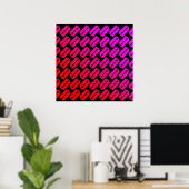 Punk Scheermesjes Patroon Poster (Thuiskantoor)