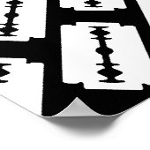Punk Scheermesjes Patroon Poster (Hoek)