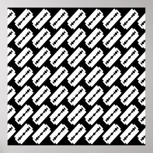 Punk Scheermesjes Patroon Poster (Voorkant)
