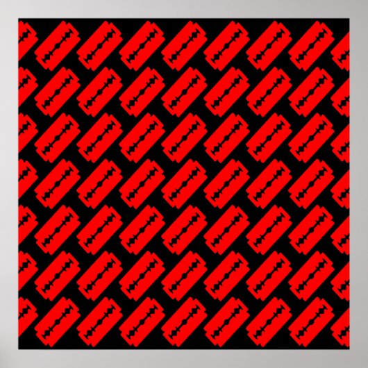 Punk Scheermesjes Patroon Poster (Voorkant)