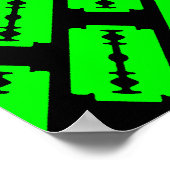 Punk Scheermesjes Patroon Poster (Hoek)