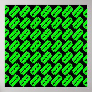 Punk Scheermesjes Patroon Poster