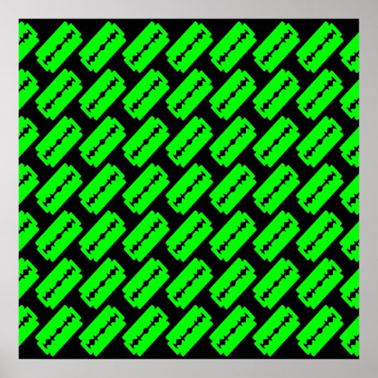 Punk Scheermesjes Patroon Poster (Voorkant)