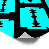 Punk Scheermesjes Patroon Poster (Hoek)
