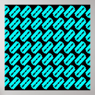 Punk Scheermesjes Patroon Poster