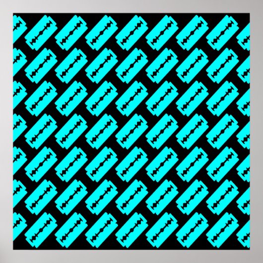 Punk Scheermesjes Patroon Poster (Voorkant)