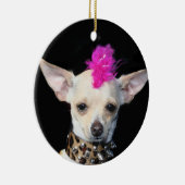 Punk sierplant Chihuahua Keramisch Ornament (Rechts)