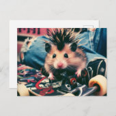 Punk Skateboarden Schattigee Hamster Briefkaart (Voorkant / Achterkant)