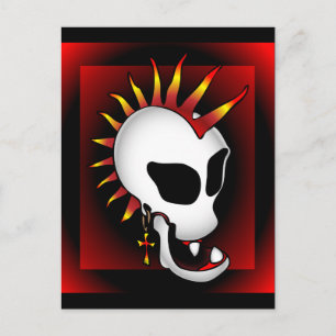 PUNK SKULL-3 BRIEFKAART