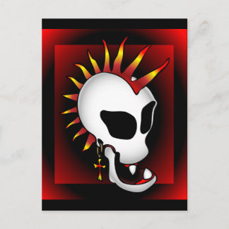 PUNK SKULL-3 BRIEFKAART