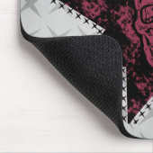 Punk Skull Muismat (Donkerroze) (Hoek)