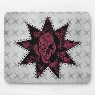 Punk Skull Muismat (Donkerroze)