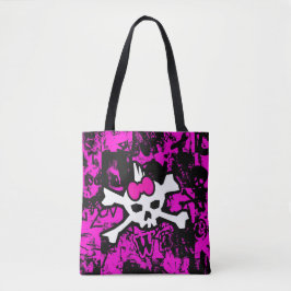 Punk Skull Princess Canvas tas