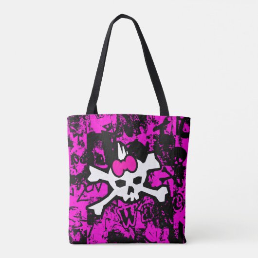Punk Skull Princess Canvas tas (Achterkant)