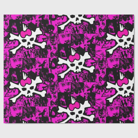 Punk Skull Princess inpakpapier (Vlak)