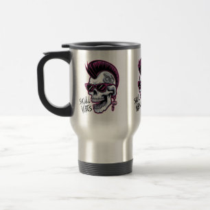 Punk Skull Vibes. Cool Skull met zonnebril Desi Reisbeker
