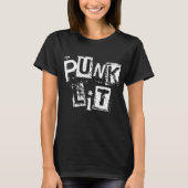 Punk sleuf voor Black Women's Basic T-Shirt (Voorkant)