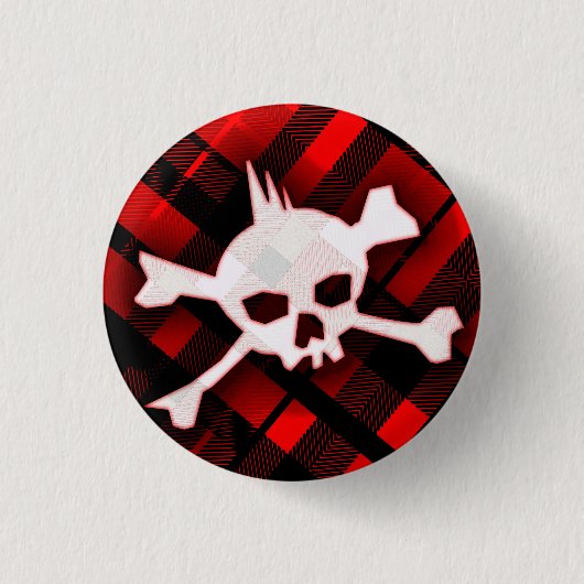 Punk spellen ronde button 3,2 cm (Voorkant)