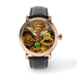 PUNK STEAM ANGEL, MECHANISME EN GEMSTONEN HORLOGE