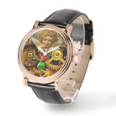 PUNK STEAM ANGEL, MECHANISME EN GEMSTONEN HORLOGE (Hoek)