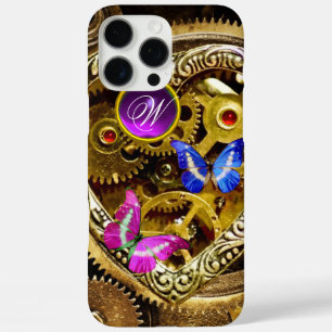 PUNK STEAM-VISTUIG, GEMSTONES, BUTTERFLIES MONOGRA iPhone 16 PRO MAX HOESJE