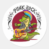 Punk steen ronde sticker (Voorkant)