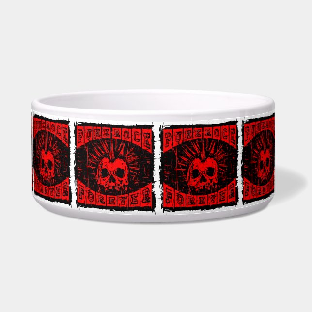 punk steen voor altijd voerbakje (Voorkant)