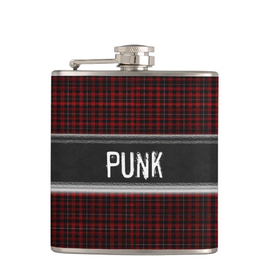 Punk steenkolf op maat gegoten monogram heupfles (Voorkant)