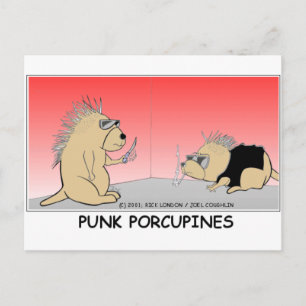 Punk Stekelvarkens Grappige Cadeaus T-shirts & Ver Briefkaart