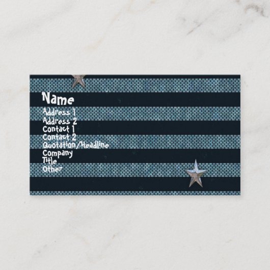 Punk sterritme Visitekaartje (Voorkant)