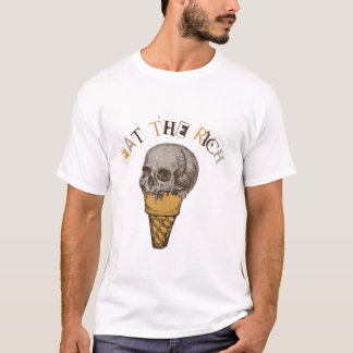 Punk stijl Eet het rijke  ontwerp T-shirt