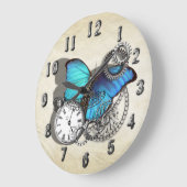 Punk stoomblauwe vlinder — ontwerp van te volgen grote klok (Hoek)