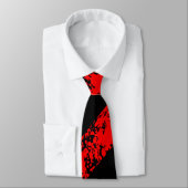 Punk strepen/anarchistisch gekraakte symbool stropdas (Gebonden)