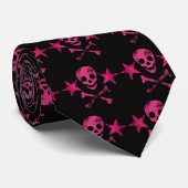 Punk Stropdas voor zwart en roze (Opgerold)