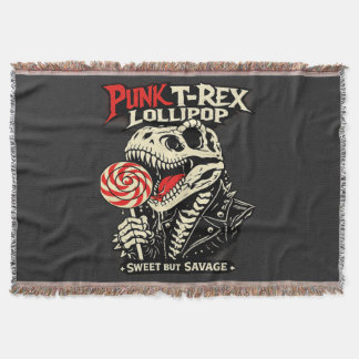 Punk T-Rex Lollypop - Zoet Maar Wild Deken